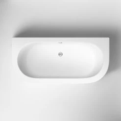 Nuie Shingle Double Ended Back To Wall Bath With Panel 1700mm X 750mm - White -Comfort Bathroom Store 15724076 3