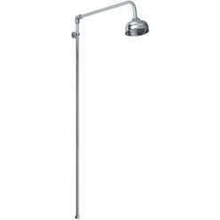 Nuie Beaumont Traditional Shower Riser Kit 4 Inch Fixed Head - Chrome