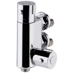 Nuie Vertical Thermostatic Bar Bottom Outlet Shower Valve - Chrome