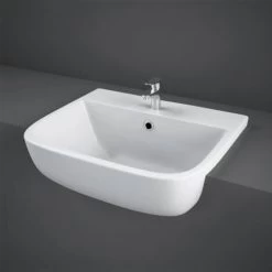 RAK Series 600 Semi-Recessed Basin 520mm Wide - 1 Tap Hole