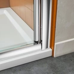 ELEGANT Bifold Shower Enclosure Reversible Folding Glass Shower Cubicle Door 900mm -Comfort Bathroom Store 15729280 3