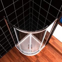 ELEGANT Quadrant Shower Enclosure 6mm Tempered Sliding Glass Cubicle Door 800 X 800 Mm 9 ELEGANT Quadrant Shower Enclosure 6mm Tempered Sliding Glass Cubicle Door 800 X 800 Mm -Comfort Bathroom Store 15729319 3