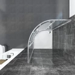 ELEGANT Quadrant Shower Enclosure 6mm Tempered Sliding Glass Cubicle Door 800 X 800 Mm With Tray -Comfort Bathroom Store 15729321 3