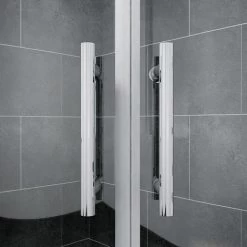 ELEGANT Quadrant Shower Enclosure 6mm Tempered Sliding Glass Cubicle Door 800 X 800 Mm With Tray -Comfort Bathroom Store 15729321 4