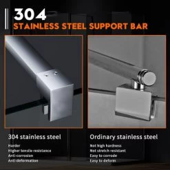 ELEGANT Walk In Shower Enclosure Screen Easy Clean 700mm -Comfort Bathroom Store 15729450 3