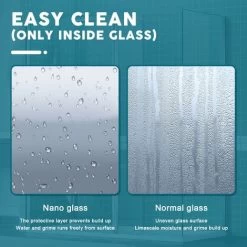 ELEGANT 1200mm Wet Room Shower Screen Panel 8mm Easy Clean Glass Walk In Shower Enclosure 11 ELEGANT 1200mm Wet Room Shower Screen Panel 8mm Easy Clean Glass Walk In Shower Enclosure -Comfort Bathroom Store 15740556 5