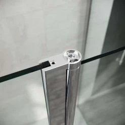 ELEGANT 800mm Easy Clean Walk In Wetroom Shower Enclosure Panel 8mm Glass Screen With 1400 X 700mm Slate Effect Shower Tray And 300mm Flipper Panel -Comfort Bathroom Store 15740568 4