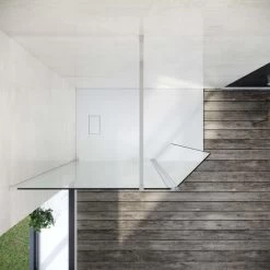 ELEGANT 900mm Walk In Shower Screen Glass Panel With 300mm Return Panel And 1400x900 Mm Shower Tray, 1900mm Height, 8mm Easy Clean Glass Wet Room Screen Panel Enclosure -Comfort Bathroom Store 15740573 3