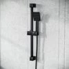 Square Shower Matte Black Handset And Hose With Slider Riser Rail Bracket -Comfort Bathroom Store 15793068 1