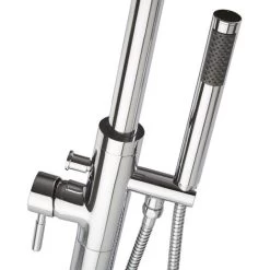 Milano Mirage - Modern Freestanding Bath Shower Mixer Tap With Hand Shower Handset - Chrome -Comfort Bathroom Store 15877079 3