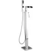 Milano Parade - Modern Freestanding Waterfall Bath Shower Mixer Tap With Hand Shower Handset - Chrome -Comfort Bathroom Store 15877080 1