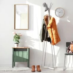 Relaxdays Bathroom Bamboo Mirror Cabinet, 1 Door Hanging Cupboard With Mirror, Assembled Wall-Mounted Cabinet, Natural -Comfort Bathroom Store 16118478 3