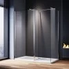 ELEGANT Walk In Shower Enclosure 8mm Easy Clean Glass 800mm Wetroom Shower Glass Panel With 800mm Side Panel And 300mm Flipper Panel -Comfort Bathroom Store 16190691 1