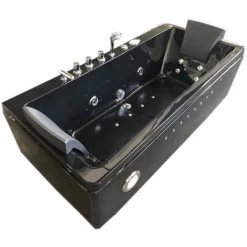 SIMBA WHIRLPOOL BATH TUB CHROMOTHERAPY Model "Marilyn" 180 X 85 Cm BLACK HOTTUB DOUBLE PUMP 9 SIMBA WHIRLPOOL BATH TUB CHROMOTHERAPY Model "Marilyn" 180 X 85 Cm BLACK HOTTUB DOUBLE PUMP -Comfort Bathroom Store 16241625 3