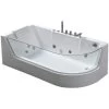 SIMBA WHIRLPOOL BATH TUB Venice WHITE HOT TUB 170x80cm WITH PANORAMIC GLASS