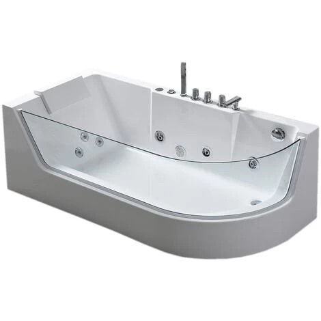 SIMBA WHIRLPOOL BATH TUB Venice WHITE HOT TUB 170x80cm WITH PANORAMIC GLASS 3 SIMBA WHIRLPOOL BATH TUB Venice WHITE HOT TUB 170x80cm WITH PANORAMIC GLASS
