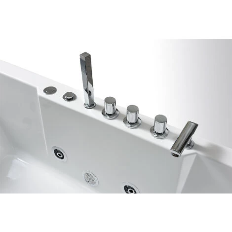 SIMBA WHIRLPOOL BATH TUB Venice WHITE HOT TUB 170x80cm WITH PANORAMIC GLASS 6 SIMBA WHIRLPOOL BATH TUB Venice WHITE HOT TUB 170x80cm WITH PANORAMIC GLASS - Image 4