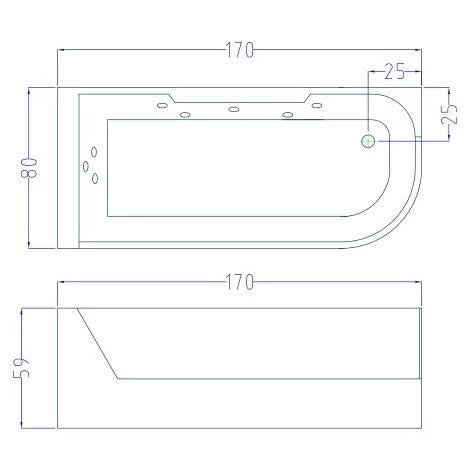 SIMBA WHIRLPOOL BATH TUB Venice WHITE HOT TUB 170x80cm WITH PANORAMIC GLASS 7 SIMBA WHIRLPOOL BATH TUB Venice WHITE HOT TUB 170x80cm WITH PANORAMIC GLASS - Image 5