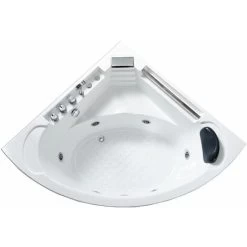 SIMBA WHIRLPOOL BATH TUB Daisy 135x135cm White For 1 Person 9 SIMBA WHIRLPOOL BATH TUB Daisy 135x135cm White For 1 Person -Comfort Bathroom Store 16241638 3
