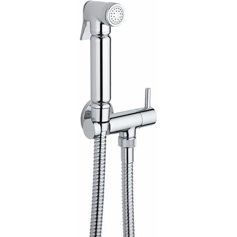 Milano Mirage - Modern Manual Wall Hung Douche Shower Toilet Kit With Wall Bracket - Chrome 3 Milano Mirage - Modern Manual Wall Hung Douche Shower Toilet Kit With Wall Bracket - Chrome