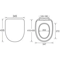 Close Coupled Bathroom Toilet Space Saving 360mm Pan Soft Close Seat Dual Flush -Comfort Bathroom Store 16470529 5