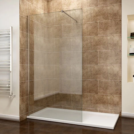 ELEGANT 900mm Walk In Wetroom Shower Enclosure 8mm Easy Clean Glass Shower Screen Panel With 1200x900mm Stone Tray And Waste 3 ELEGANT 900mm Walk In Wetroom Shower Enclosure 8mm Easy Clean Glass Shower Screen Panel With 1200x900mm Stone Tray And Waste