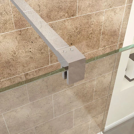 ELEGANT 900mm Walk In Wetroom Shower Enclosure 8mm Easy Clean Glass Shower Screen Panel With 1200x900mm Stone Tray And Waste 5 ELEGANT 900mm Walk In Wetroom Shower Enclosure 8mm Easy Clean Glass Shower Screen Panel With 1200x900mm Stone Tray And Waste - Image 3