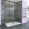 ELEGANT 1200 X 900 Mm Walk In Wetroom Shower Enclosure Panel With Stone Tray And 300mm Flipper Panel -Comfort Bathroom Store 16496072 1