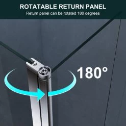 ELEGANT 1200 X 900 Mm Walk In Wetroom Shower Enclosure Panel 8mm Easy Clean Glass Shower Glass Panel With 300mm Flipper Panel + Shower Tray 10 ELEGANT 1200 X 900 Mm Walk In Wetroom Shower Enclosure Panel 8mm Easy Clean Glass Shower Glass Panel With 300mm Flipper Panel + Shower Tray -Comfort Bathroom Store 16496085 4