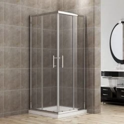 ELEGANT 800 X 800 Mm Shower Enclosure Corner Entry Shower Cubicle Square Sliding Doors -Comfort Bathroom Store 16496798 2