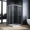 ELEGANT 900 X 800 Mm Sliding Corner Entry Shower Enclosure Door Cubicle