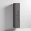 Nuie Athena Wall Hung 2-Door Tall Unit 300mm Wide - Gloss Grey -Comfort Bathroom Store 16635095 1