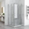 MIQU 900 X 900 Mm Bifold Shower Enclosure Corner Entry Cubicle 6mm Easy Clean Nano Glass Frameless - No Tray -Comfort Bathroom Store 16743427 1