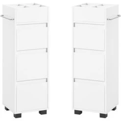 SoBuy White Bathroom Cabinet Bathroom Storage Cabinet Unit With 3 Drawers,BZR29-W -Comfort Bathroom Store 16744284 5