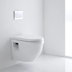 Milano Newby - White Ceramic Modern Bathroom Wall Hung Toilet WC And Soft Close Seat -Comfort Bathroom Store 16771409 3