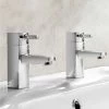 Boston Contemporary Set Of Hot And Cold Basin Sink Taps