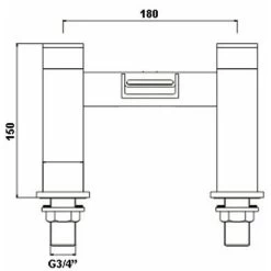 Ozone Contemporary Bridge Chrome Waterfall Bath Filler Tap -Comfort Bathroom Store 16934355 5