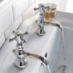Churchill Traditional Set Of Chrome Hot & Cold Twin Basin Taps -Comfort Bathroom Store 16934362 4