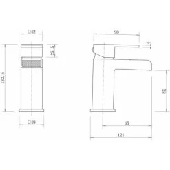 Modern Taps Basin Bathroom Sink Mono Mixer Waterfall Tap Lever Black Finish -Comfort Bathroom Store 16938610 5