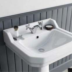 Edwardian Traditional Chrome Cross Head Design Basin Mono Mixer Tap 9 Edwardian Traditional Chrome Cross Head Design Basin Mono Mixer Tap -Comfort Bathroom Store 16982395 3