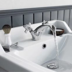 Edwardian Traditional Chrome Cross Head Design Basin Mono Mixer Tap 10 Edwardian Traditional Chrome Cross Head Design Basin Mono Mixer Tap -Comfort Bathroom Store 16982395 4