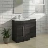 Grey Left Hand Bathroom Furniture Combination Vanity Sink Unit Set (No Toilet) 1 Grey Left Hand Bathroom Furniture Combination Vanity Sink Unit Set (No Toilet) -Comfort Bathroom Store 17034964 1