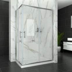 ELEGANT Sliding Corner Entry 1200 X 700 Mm Shower Enclosure 6mm Extra Toughened Safety Glass Sliding Cubicle Door