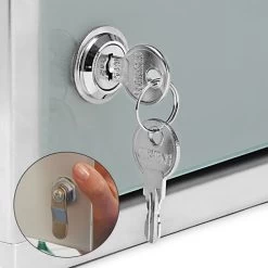 Deuba® Medicine Cabinet Wall Mounted First Aid Lockable Glass Steel Cupboard Box 2 Compartments 10 Deuba® Medicine Cabinet Wall Mounted First Aid Lockable Glass Steel Cupboard Box 2 Compartments -Comfort Bathroom Store 17463137 4