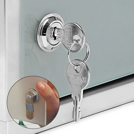 Deuba® Medicine Cabinet Wall Mounted First Aid Lockable Glass Steel Cupboard Box 2 Compartments 6 Deuba® Medicine Cabinet Wall Mounted First Aid Lockable Glass Steel Cupboard Box 2 Compartments - Image 4