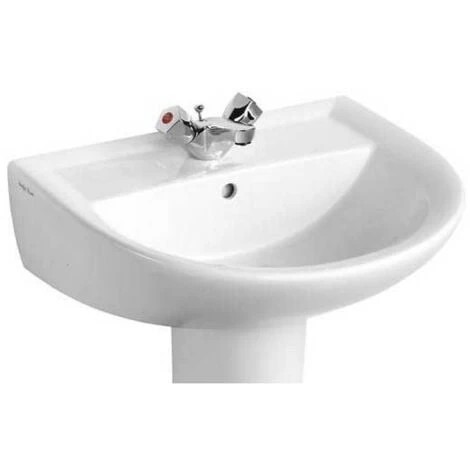Armitage Shanks Sandringham 21 Basin With Full Pedestal 550mm Wide - 1 Tap Hole 5 Armitage Shanks Sandringham 21 Basin With Full Pedestal 550mm Wide - 1 Tap Hole - Image 3