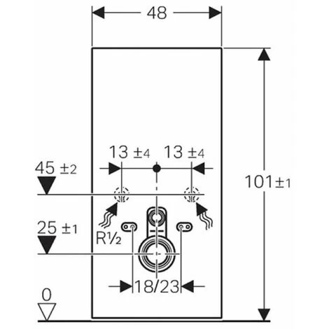 Geberit Monolith Back To Wall Toilet Frame For Wall Hung WC 1010mm H - White 4 Geberit Monolith Back To Wall Toilet Frame For Wall Hung WC 1010mm H - White - Image 2