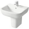 Ideal Standard Tempo Basin And Semi Pedestal 550mm Wide 1 Tap Hole -Comfort Bathroom Store 17490397 1