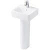 Ideal Standard Concept Cube Handrinse Basin And Full Pedestal 400mm Wide 1 Tap Hole 1 Ideal Standard Concept Cube Handrinse Basin And Full Pedestal 400mm Wide 1 Tap Hole -Comfort Bathroom Store 17490452 1