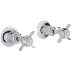 JTP Grosvenor Pinch Wall Valves Pair - Chrome